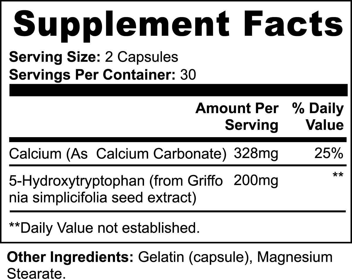 5-HTP Helps to boost natural serotonin levels.